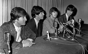 Beatles press conference.  Photo by Kevin Cole.