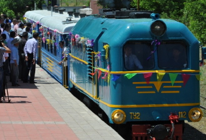 Шымкент қаласында балалар темір жолы ашылды