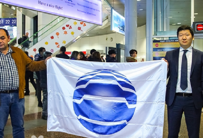 ЭКСПО Халықаралық көрмесінің туы Астанаға жеткізілді