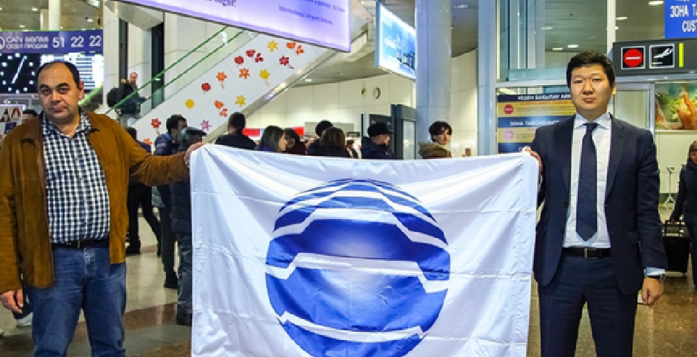 ЭКСПО Халықаралық көрмесінің туы Астанаға жеткізілді