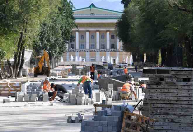 В Алматы продолжается реконструкция почти трети исторического центра города