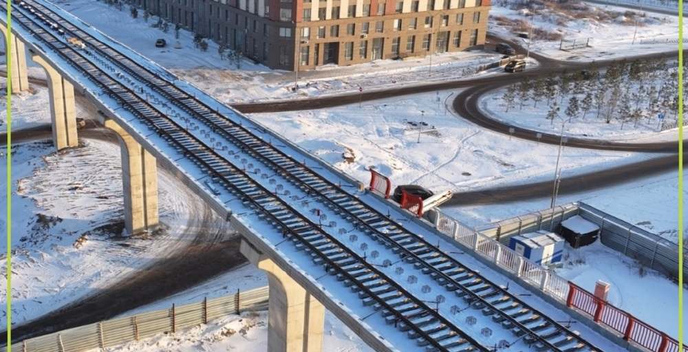 Астанада LRT рельсінің 5,6 шақырымы төселді