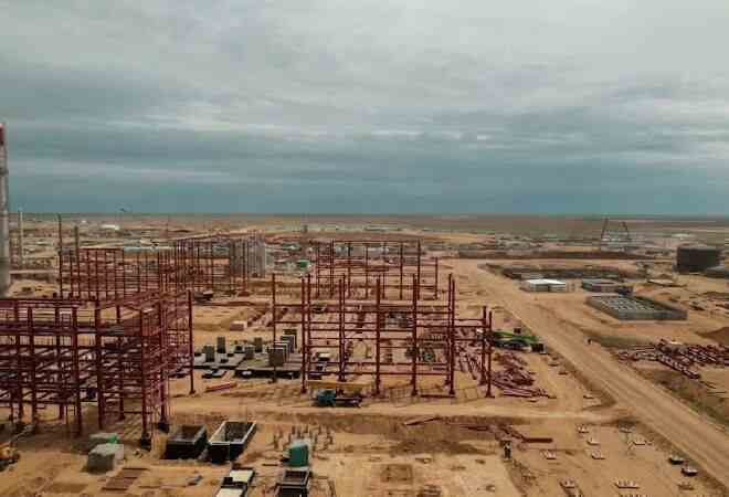 Қашағандағы газ өңдеу зауыты: құрылыс-монтаж жұмыстары жалғасуда