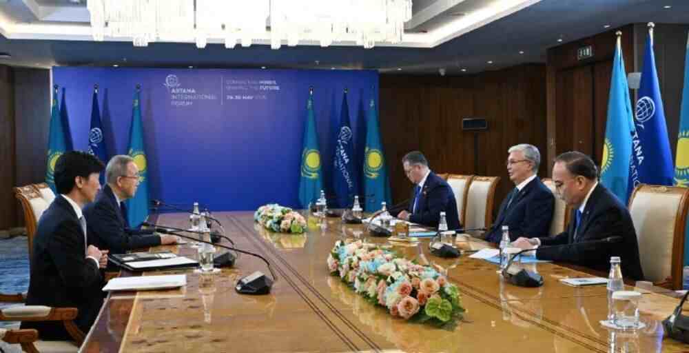Президент Жаһандық жасыл даму институтының төрағасы Пан Ги Мунмен кездесті