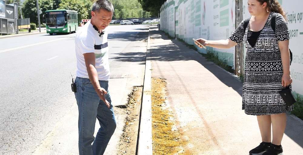 Алматыда жол жөндеген кезде бұзылған бордюрларды ғана ауыстырады