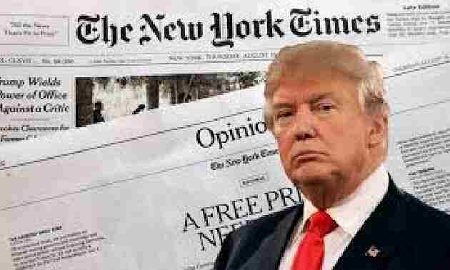 Дональд Трамп The New York Times газетін сотқа беріп, 15 млрд доллар талап етті