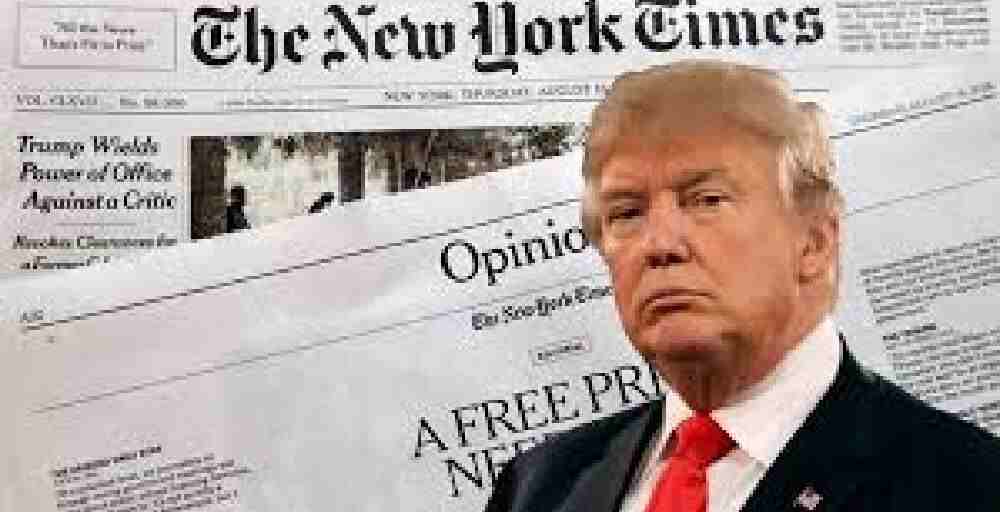 Дональд Трамп The New York Times газетін сотқа беріп, 15 млрд доллар талап етті