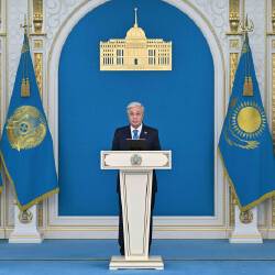 Президент телекөпір арқылы KIA Qazaqstan автомобиль зауытын ашты