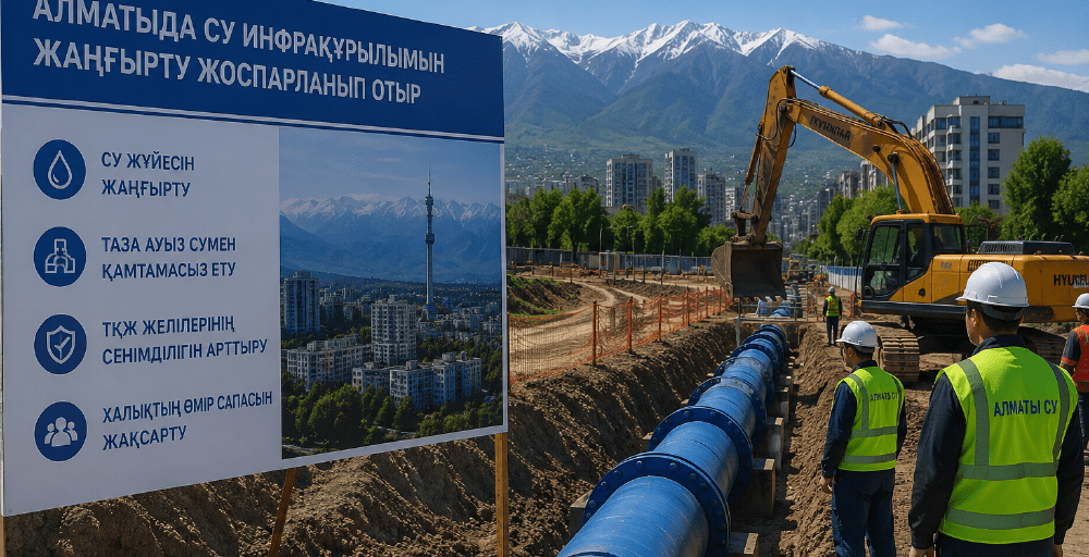 Алматыда 2040 жылға дейін су инфрақұрылымы кезең-кезеңімен жаңғыртылады