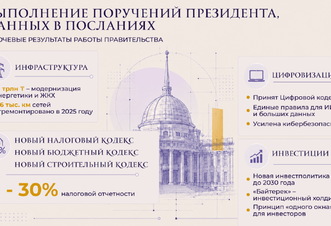 От бюджета и инфраструктуры до ИИ: главные изменения в экономике Казахстана