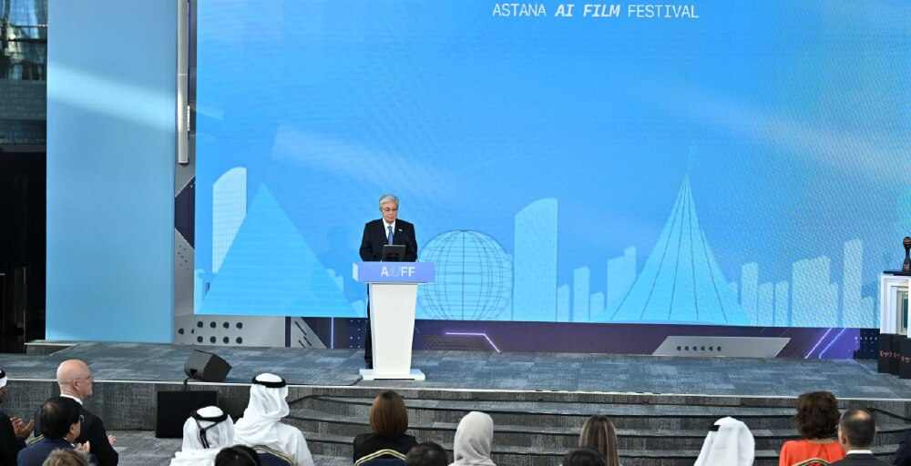 Қасым-Жомарт Тоқаев AI & Digital Bridge 2026 аясында өткен Astana AI Film Festival халықаралық кинофестивалінің ашылу рәсіміне қатысты