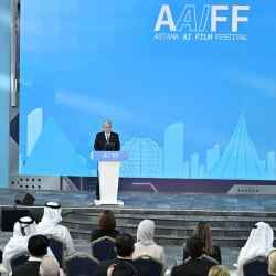 Қасым-Жомарт Тоқаев AI & Digital Bridge 2026 аясында өткен Astana AI Film Festival халықаралық кинофестивалінің ашылу рәсіміне қатысты